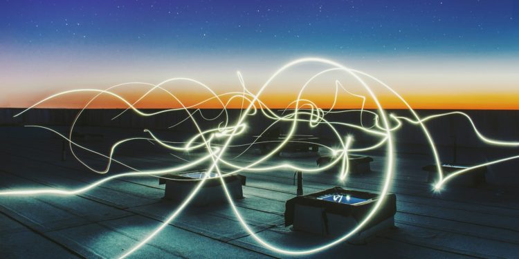 time lapse photography of square containers at night