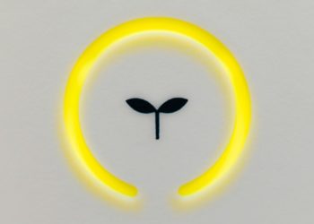 blue and white round logo