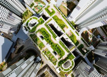 aerial photography of buildings