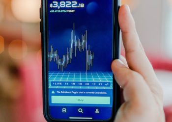 turned-on Android smartphone