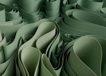 A very large group of folded up papers