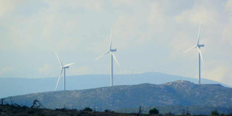white wind turbines on green grass field during daytime