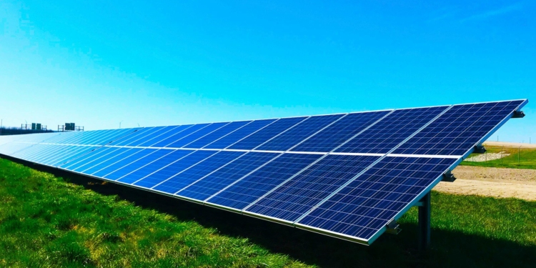 blue solar panel