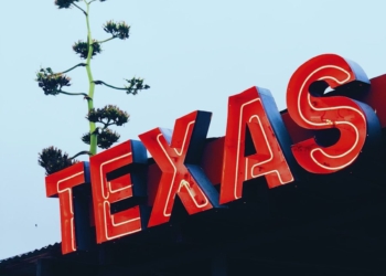 red Texas store signage