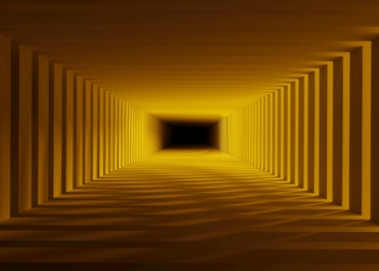 a tunnel with a black hole in the middle of it