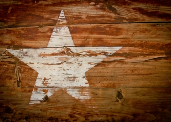 brown and white wooden star print board