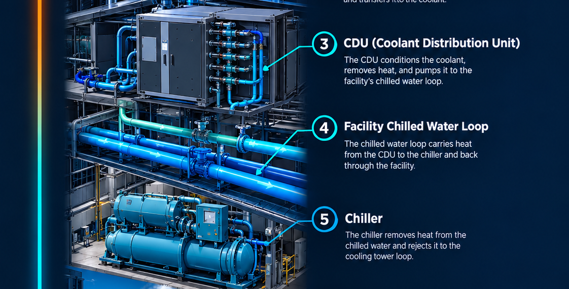 Where the Heat Goes in an AI Data Center