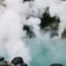 Steam from a hot spring