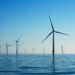 Offshore wind turbines at sea